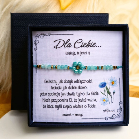 bransoletka "Dla Ciebie..." - amazonit, hematyt bransoletka "Dla Ciebie..." - amazonit, hematyt