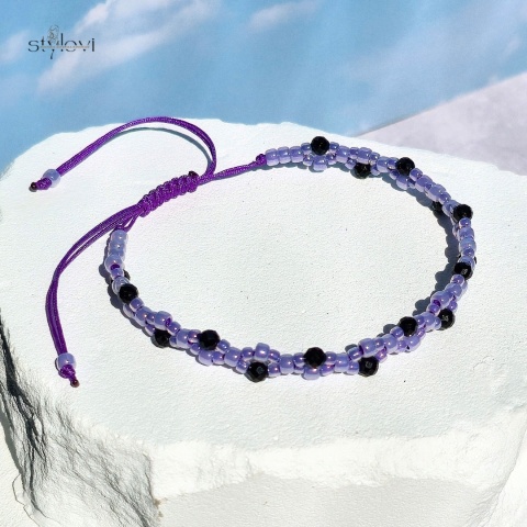bransoletka ochronna na wakacje - Infinity Summer - turmalin, Toho LILAC bransoletka ochronna na wakacje - Infinity Summer - turmalin, Toho LILAC
