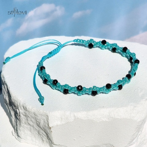 bransoletka ochronna na wakacje - Infinity Summer - turmalin, Toho TURQUOISE bransoletka ochronna na wakacje - Infinity Summer - turmalin, Toho TURQUOISE