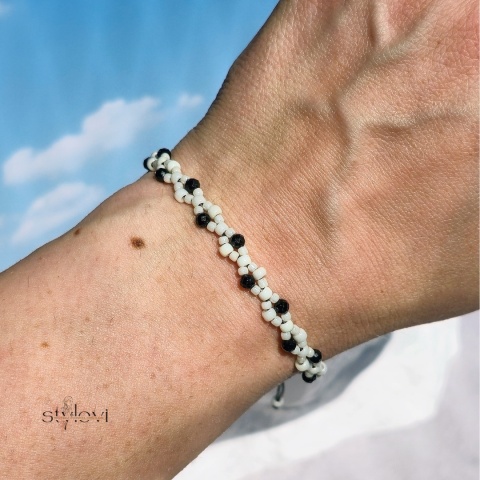 bransoletka ochronna na wakacje - Infinity Summer - turmalin, Toho PEARL bransoletka ochronna na wakacje - Infinity Summer - turmalin, Toho PEARL