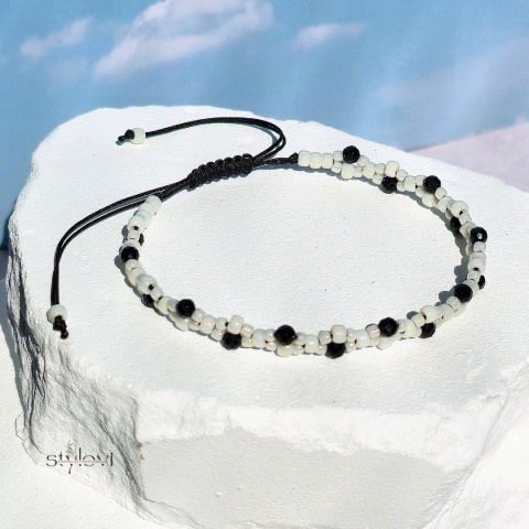 bransoletka ochronna na wakacje - Infinity Summer - turmalin, Toho PEARL bransoletka ochronna na wakacje - Infinity Summer - turmalin, Toho PEARL