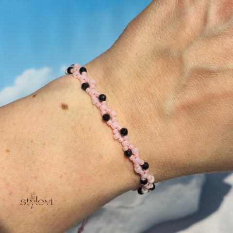 bransoletka ochronna na wakacje - Infinity Summer - turmalin, Toho PINK bransoletka ochronna na wakacje - Infinity Summer - turmalin, Toho PINK