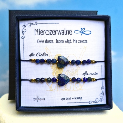 bransoletki "Nierozerwalne!" - dla sióstr, przyjaciółek, mamy i córki lapis lazuli, hematyt bransoletki "Nierozerwalne!" - dla sióstr, przyjaciółek, mamy i córki lapis lazuli, hematyt