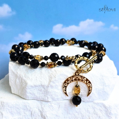 naszyjnik OCHRONA I SUKCES turmalin, cytryn, hematyt