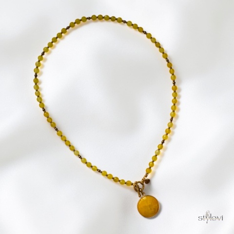 naszyjnik SUNRISE: agat, hematyt (54 cm)