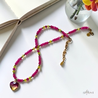 naszyjnik VIVA: jadeit, hematyt (40 - 45 cm)