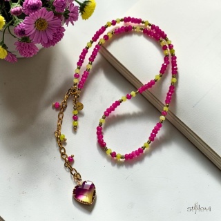 naszyjnik VIVA: jadeit, hematyt (50 - 58 cm)